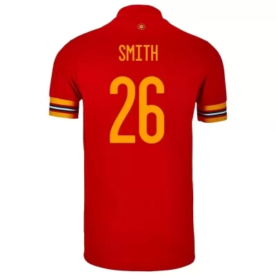 Mujer Selección De Fútbol De Gales Camiseta Matt Smith #26 1ª Equipación Rojo 2021 Chile