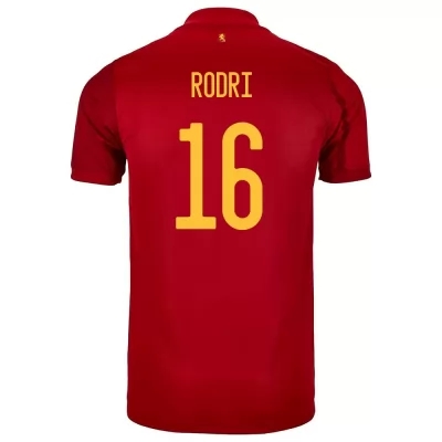 Mujer Selección de fútbol de España Camiseta Rodri #16 1ª Equipación Rojo 2021 Chile