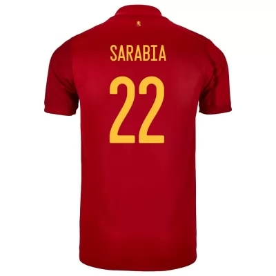 Niño Selección de fútbol de España Camiseta Pablo Sarabia #22 1ª Equipación Rojo 2021 Chile