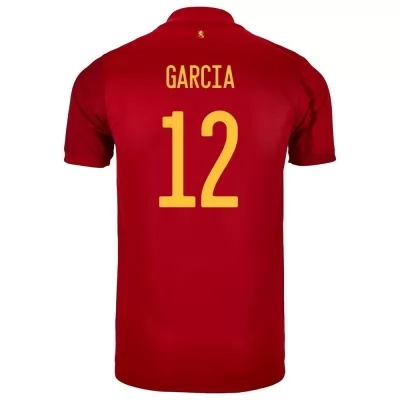 Mujer Selección de fútbol de España Camiseta Eric Garcia #12 1ª Equipación Rojo 2021 Chile