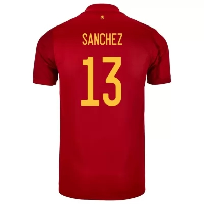 Mujer Selección de fútbol de España Camiseta Robert Sanchez #13 1ª Equipación Rojo 2021 Chile