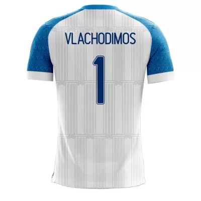 Mujer Selección De Fútbol De Grecia Camiseta Odysseas Vlachodimos #1 1ª Equipación Blanco 2021 Chile