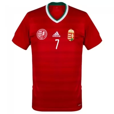 Mujer Selección De Fútbol De Hungría Camiseta Loïc Nego #7 1ª Equipación Rojo 2021 Chile