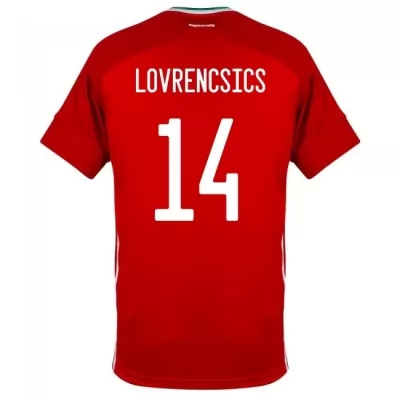 Niño Selección De Fútbol De Hungría Camiseta Gergő Lovrencsics #14 1ª Equipación Rojo 2021 Chile