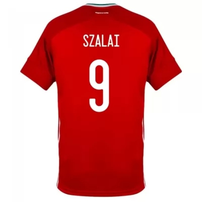 Mujer Selección De Fútbol De Hungría Camiseta Adam Szalai #9 1ª Equipación Rojo 2021 Chile