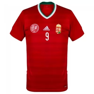 Mujer Selección De Fútbol De Hungría Camiseta Adam Szalai #9 1ª Equipación Rojo 2021 Chile