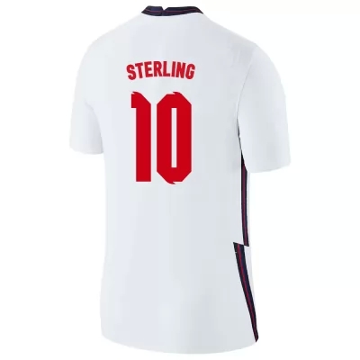 Niño Selección de fútbol de Inglaterra Camiseta Raheem Sterling #10 1ª Equipación Blanco 2021 Chile