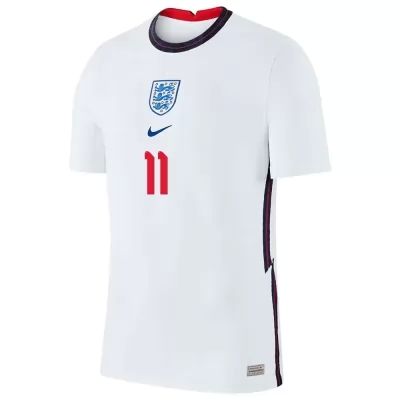 Mujer Selección de fútbol de Inglaterra Camiseta Marcus Rashford #11 1ª Equipación Blanco 2021 Chile