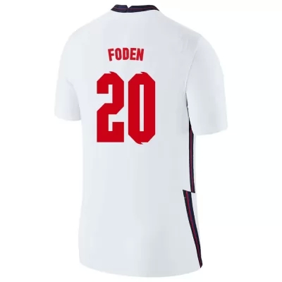 Niño Selección de fútbol de Inglaterra Camiseta Phil Foden #20 1ª Equipación Blanco 2021 Chile