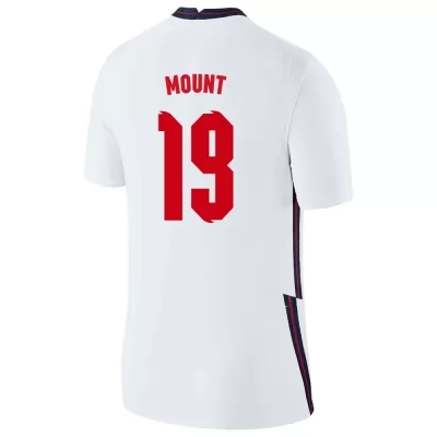 Hombre Selección de fútbol de Inglaterra Camiseta Mason Mount #19 1ª Equipación Blanco 2021 Chile