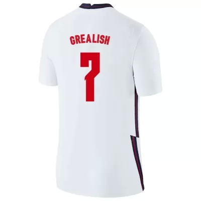 Hombre Selección de fútbol de Inglaterra Camiseta Jack Grealish #7 1ª Equipación Blanco 2021 Chile