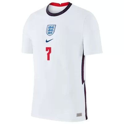 Hombre Selección De Fútbol De Inglaterra Camiseta Jack Grealish #7 1ª Equipación Blanco 2021 Chile