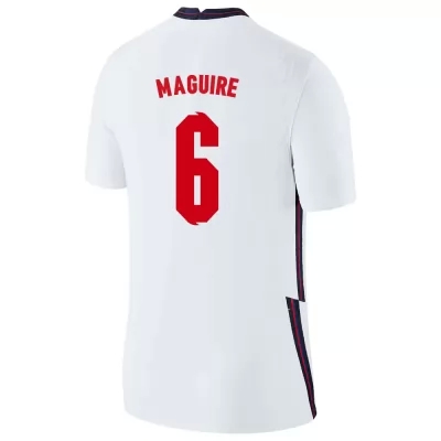 Niño Selección de fútbol de Inglaterra Camiseta Harry Maguire #6 1ª Equipación Blanco 2021 Chile