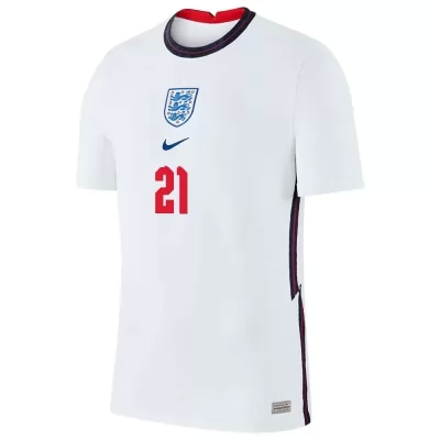Mujer Selección de fútbol de Inglaterra Camiseta Ben Chilwell #21 1ª Equipación Blanco 2021 Chile