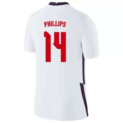 Mujer Selección de fútbol de Inglaterra Camiseta Kalvin Phillips #14 1ª Equipación Blanco 2021 Chile