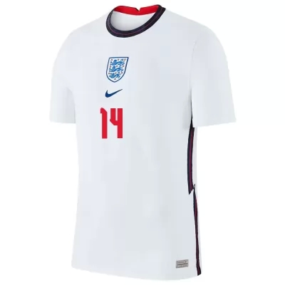Mujer Selección De Fútbol De Inglaterra Camiseta Kalvin Phillips #14 1ª Equipación Blanco 2021 Chile