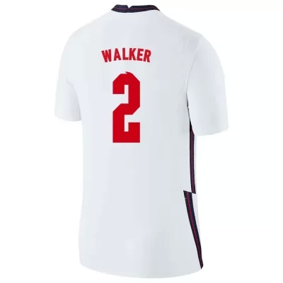 Niño Selección de fútbol de Inglaterra Camiseta Kyle Walker #2 1ª Equipación Blanco 2021 Chile