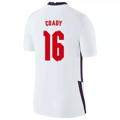 Hombre Selección de fútbol de Inglaterra Camiseta Conor Coady #16 1ª Equipación Blanco 2021 Chile