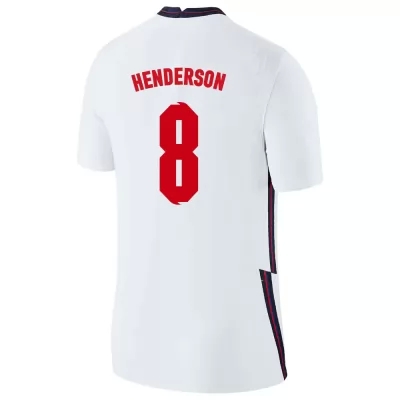 Niño Selección de fútbol de Inglaterra Camiseta Jordan Henderson #8 1ª Equipación Blanco 2021 Chile