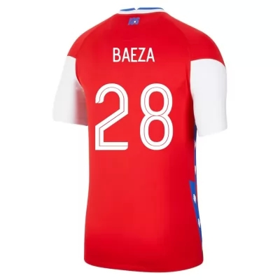 Mujer Selección de fútbol de Chile Camiseta Claudio Baeza #28 1ª Equipación Rojo 2021 Chile