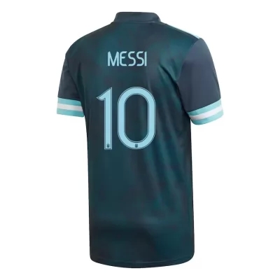Niño Selección de fútbol de Argentina Camiseta Lionel Messi #10 2ª Equipación Azul oscuro 2021 Chile