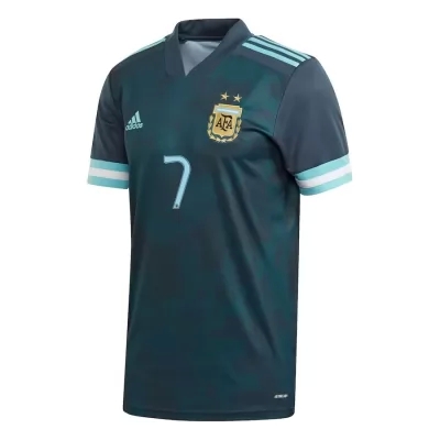 Mujer Selección de fútbol de Argentina Camiseta Rodrigo de Paul #7 2ª Equipación Azul oscuro 2021 Chile