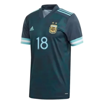 Mujer Selección de fútbol de Argentina Camiseta Guido Rodriguez #18 2ª Equipación Azul oscuro 2021 Chile