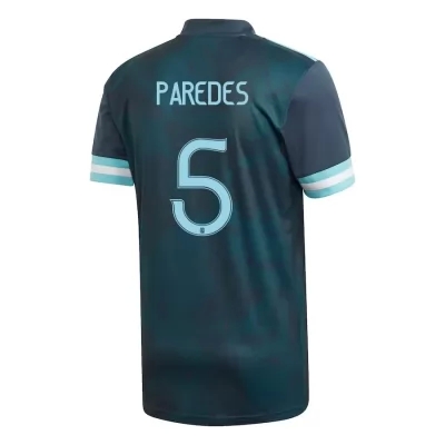 Hombre Selección de fútbol de Argentina Camiseta Leandro Paredes #5 2ª Equipación Azul oscuro 2021 Chile