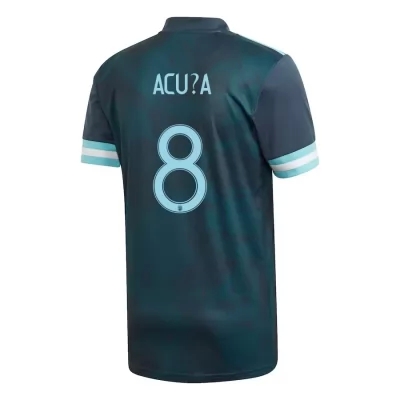 Niño Selección de fútbol de Argentina Camiseta Marcos Acuña #8 2ª Equipación Azul oscuro 2021 Chile