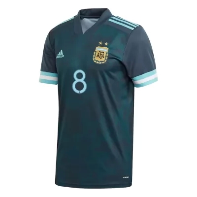Mujer Selección de fútbol de Argentina Camiseta Marcos Acuña #8 2ª Equipación Azul oscuro 2021 Chile