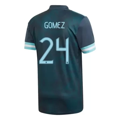 Hombre Selección de fútbol de Argentina Camiseta Papu Gomez #24 2ª Equipación Azul oscuro 2021 Chile
