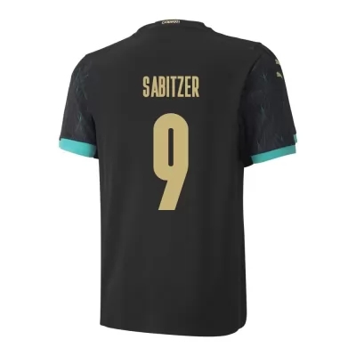 Hombre Selección De Fútbol De Austria Camiseta Marcel Sabitzer #9 2ª Equipación Negro 2021 Chile