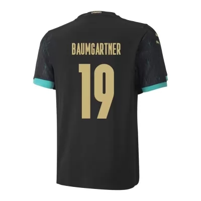 Mujer Selección de fútbol de Austria Camiseta Christoph Baumgartner #19 2ª Equipación Negro 2021 Chile