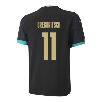 Mujer Selección de fútbol de Austria Camiseta Michael Gregoritsch #11 2ª Equipación Negro 2021 Chile