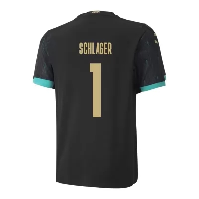 Mujer Selección de fútbol de Austria Camiseta Alexander Schlager #1 2ª Equipación Negro 2021 Chile