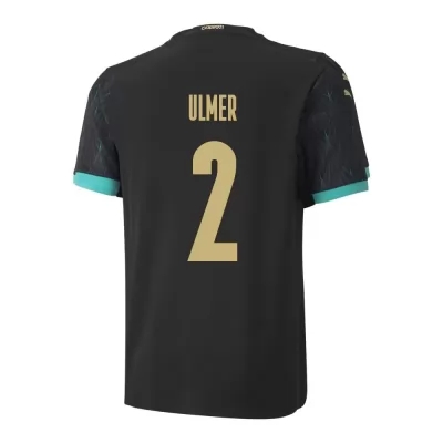 Mujer Selección de fútbol de Austria Camiseta Andreas Ulmer #2 2ª Equipación Negro 2021 Chile