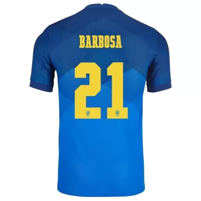 Hombre Selección de fútbol de Brasil Camiseta Gabriel Barbosa #21 2ª Equipación Azul 2021 Chile