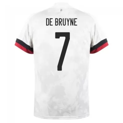 Niño Selección de fútbol de Bélgica Camiseta Kevin De Bruyne #7 2ª Equipación Blanco negro 2021 Chile