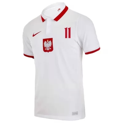 Mujer Selección De Fútbol De Polonia Camiseta Karol Swiderski #11 2ª Equipación Blanco 2021 Chile
