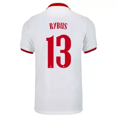 Mujer Selección de fútbol de Polonia Camiseta Maciej Rybus #13 2ª Equipación Blanco 2021 Chile