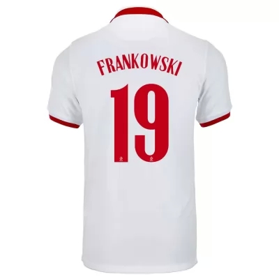 Mujer Selección de fútbol de Polonia Camiseta Przemyslaw Frankowski #19 2ª Equipación Blanco 2021 Chile