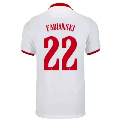 Mujer Selección de fútbol de Polonia Camiseta Lukasz Fabianski #22 2ª Equipación Blanco 2021 Chile