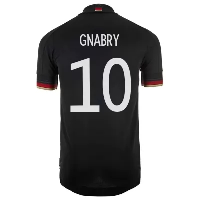 Hombre Selección de fútbol de Alemania Camiseta Serge Gnabry #10 2ª Equipación Negro 2021 Chile