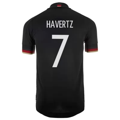Hombre Selección de fútbol de Alemania Camiseta Kai Havertz #7 2ª Equipación Negro 2021 Chile