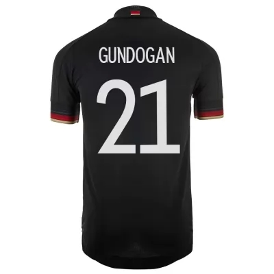 Niño Selección de fútbol de Alemania Camiseta Ilkay Gundogan #21 2ª Equipación Negro 2021 Chile