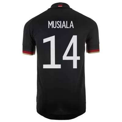 Hombre Selección de fútbol de Alemania Camiseta Jamal Musiala #14 2ª Equipación Negro 2021 Chile