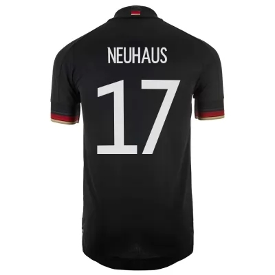 Hombre Selección de fútbol de Alemania Camiseta Florian Neuhaus #17 2ª Equipación Negro 2021 Chile