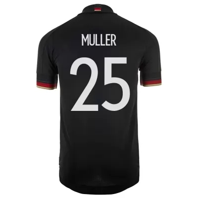 Niño Selección de fútbol de Alemania Camiseta Thomas Muller #25 2ª Equipación Negro 2021 Chile