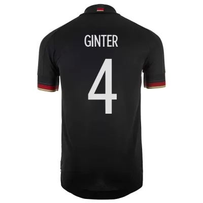Mujer Selección de fútbol de Alemania Camiseta Matthias Ginter #4 2ª Equipación Negro 2021 Chile