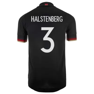 Mujer Selección de fútbol de Alemania Camiseta Marcel Halstenberg #3 2ª Equipación Negro 2021 Chile